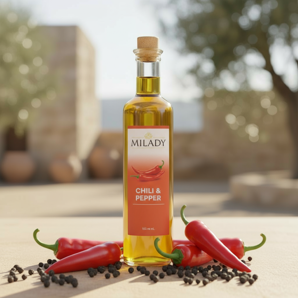 MILADY Chili & Pepper | Spicy Infused Olive Oil 250ml - Bold Mediterranean Fire 🔥🌶️