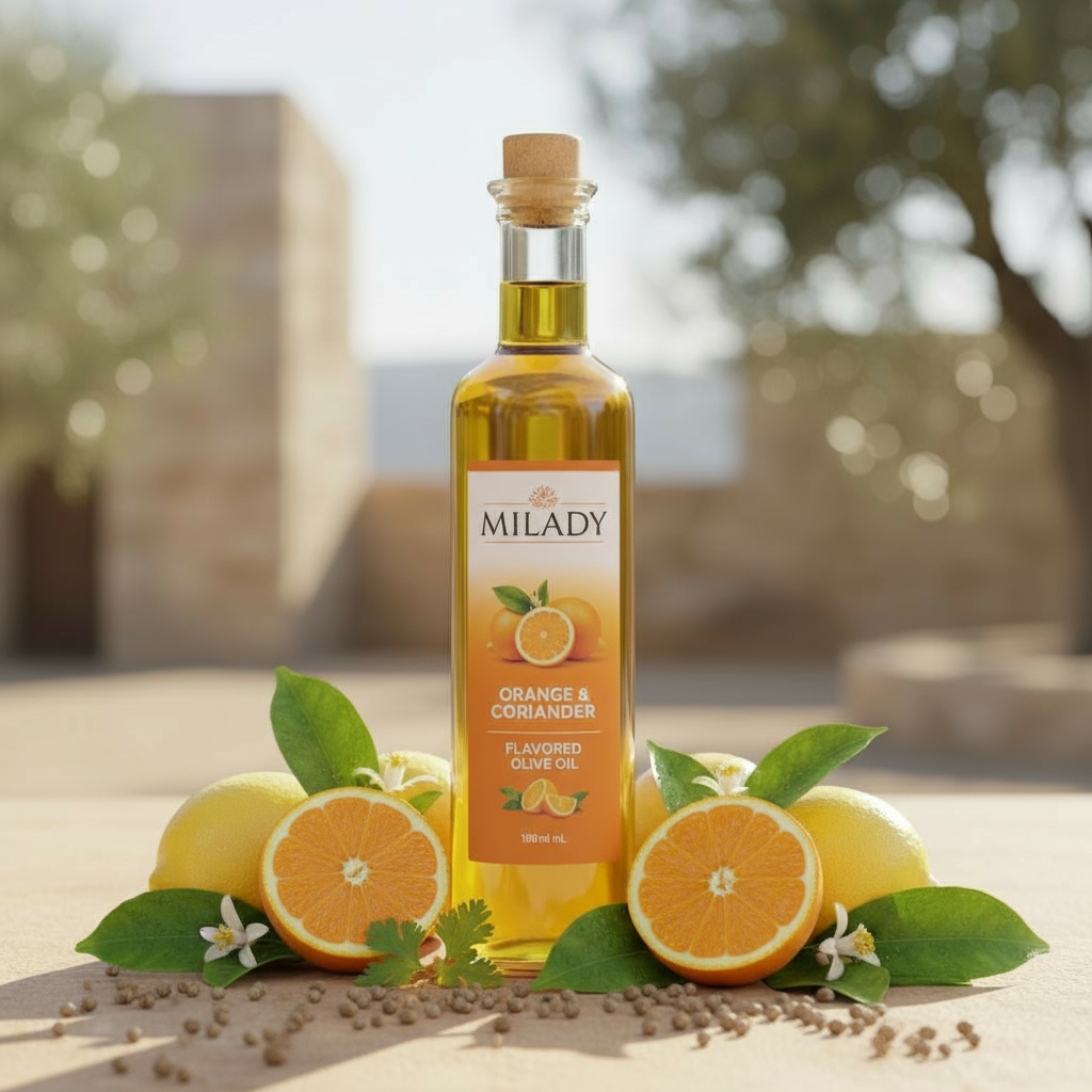 MILADY Orange & Coriander | Exotic Citrus Infused Olive Oil 250ml - Culinary Adventure 🌟🍊